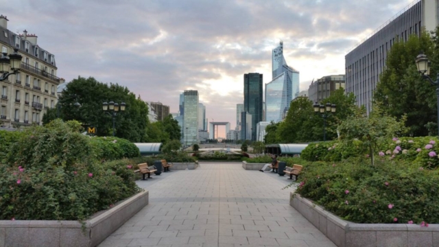 La Grande Arche de la Défense is a representation of modern business side of Paris. This place and Arc de Triomphe are facing each other standing at opposite end of the main street of Paris.