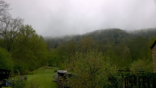 The misty village near Dinant. This is the backyard of the house which we rented for two days. A long walk along the village roads is nothing less than the best relaxing experience.