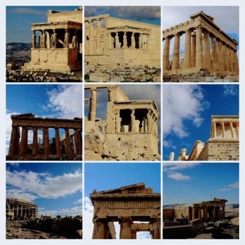 Various temples of Acropolis, Athens, Greece